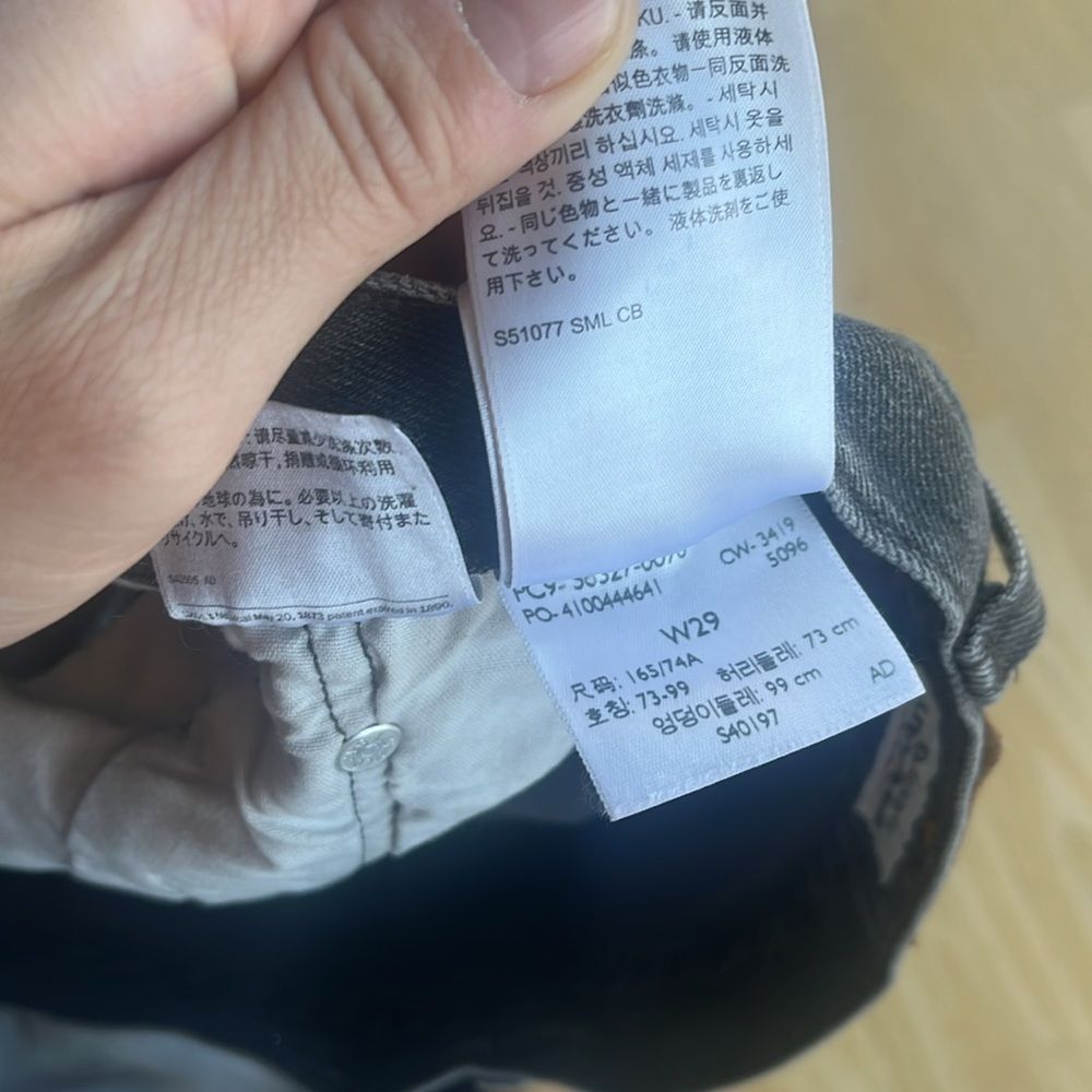 LEVIS Black High Rise 501 Cut Off Short Off W29 - Picture 3 of 3